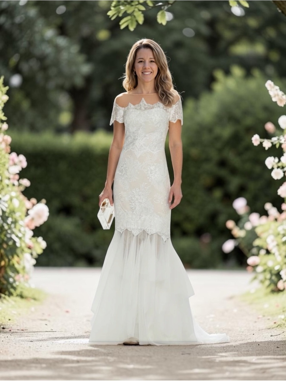 Marchesa Notte Ivory Lace Mermaid Wedding Gown Size 10 New With Tags